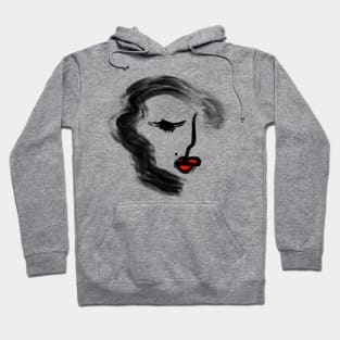 Lady with red lips Hoodie